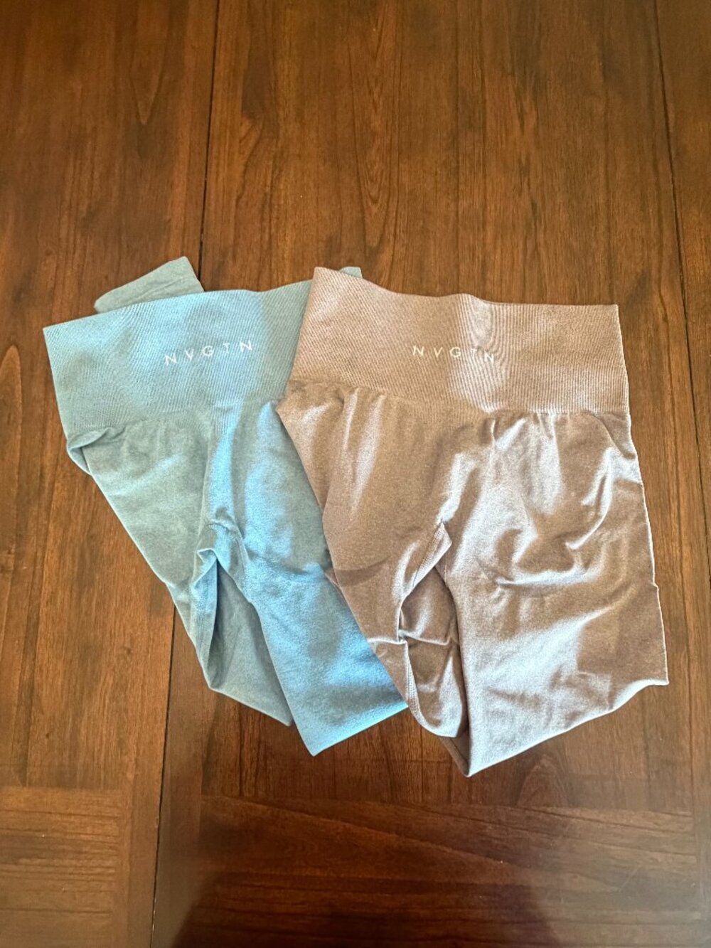 NVGTN Women's Leggings (2) Blue Gray Yoga Workout Gym, Size Small